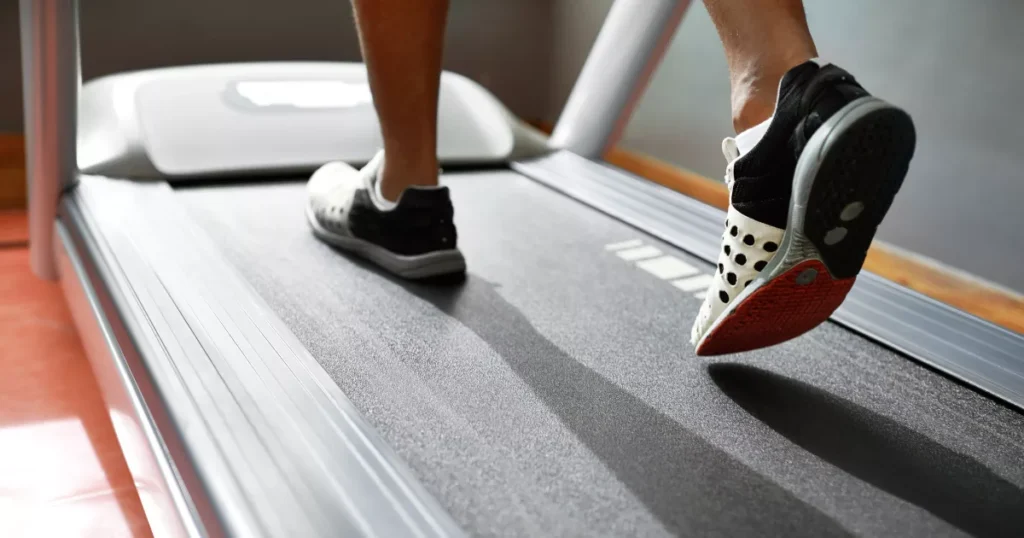 Man Running while Brining calories