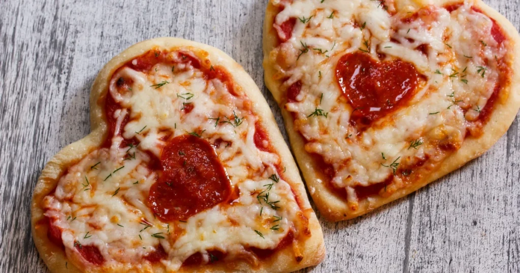 Heart Shaped Pizzas